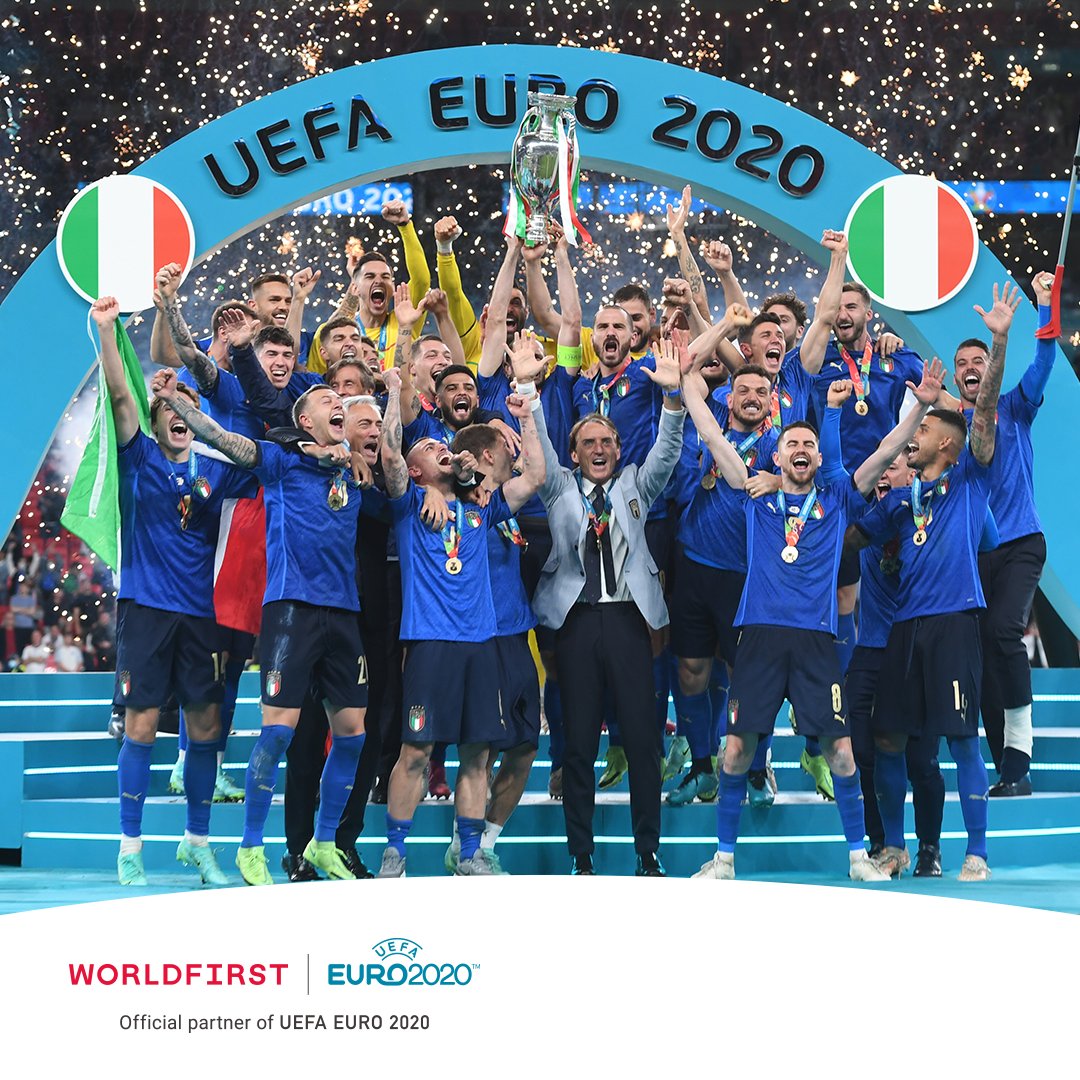 Joy in Rome. Heartbreak for England. 

Italy have been spectacular this year and are now unbeaten in 34 games! Incredible. 

#WorldFirst #OfficialSponsors
#EURO2020 #ITAENG