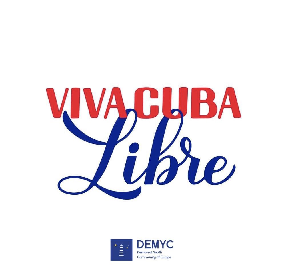 ❗️ We at <a href="/DEMYC_org/">DEMYC</a> family express our support to our Cuban friends in their fight for Liberty, Freedom and respect to Human Dignity

🌍🇪🇺🤝🇨🇺

#CubaLibre #FreeCuba #SosCuba