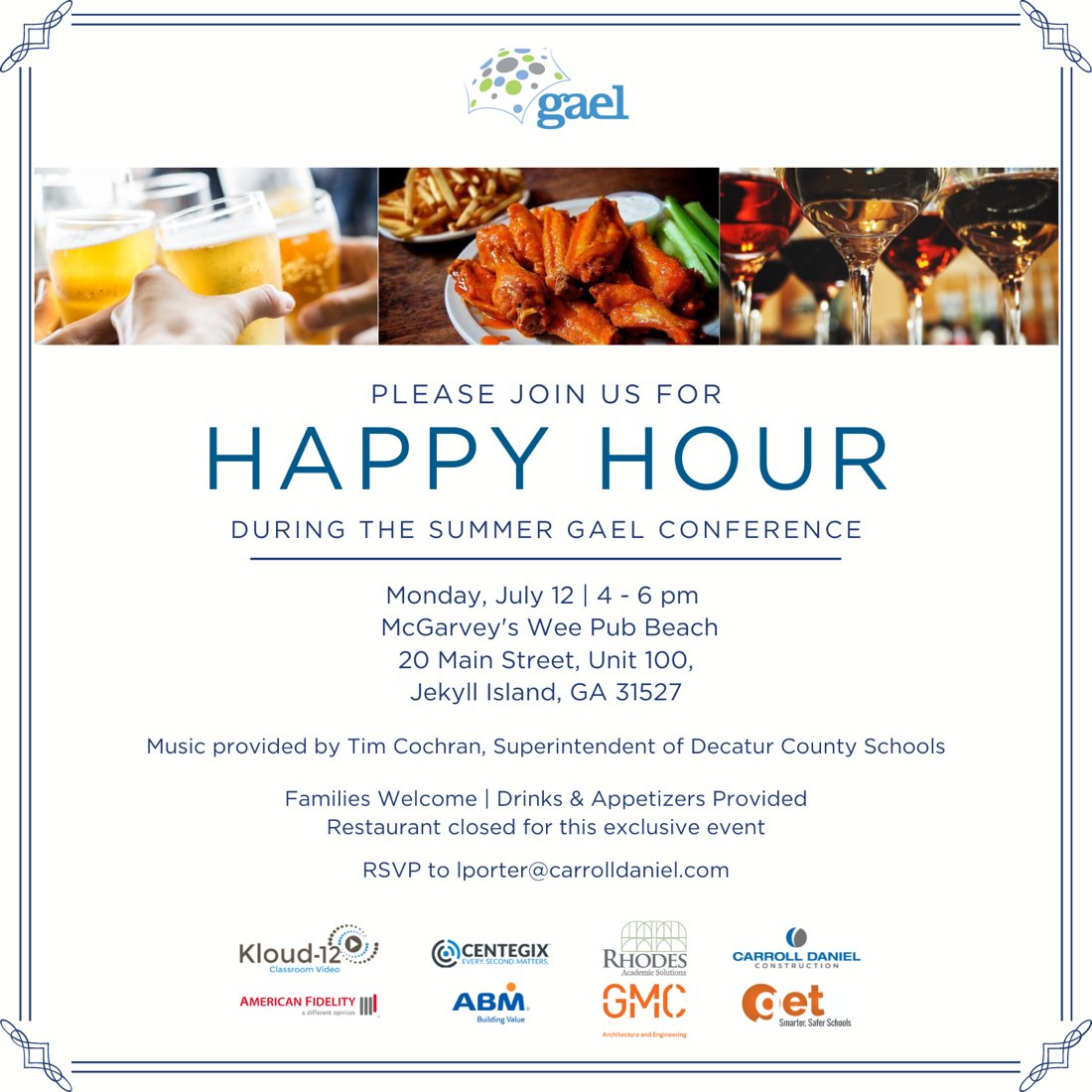Are you at Summer GAEL this year? Come join us for Happy Hour, tonight from 4-6! #summerGAEL2021