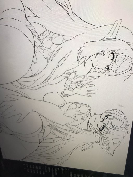 ペン入れおわり、あとは色や。 