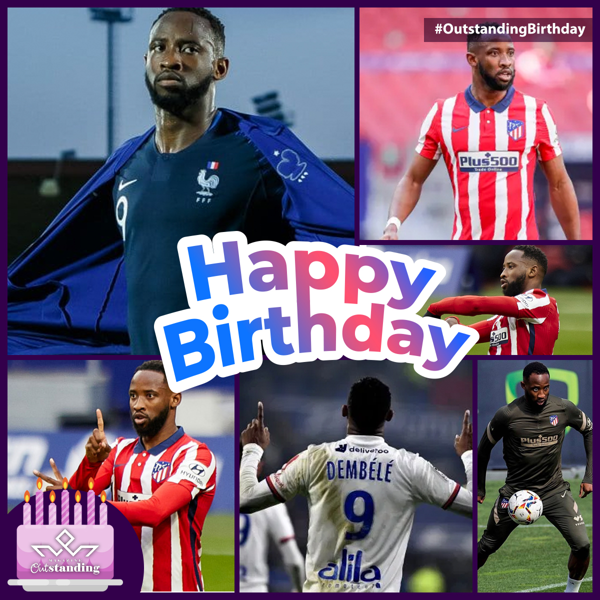 Outstandingmx's tweet photo. Joyeux anniversaire Moussa Dembélé!!! 🥳🥳🥳Futbolista francés, actualmente jugador del Atlético de Madrid.
#OutstandingBirthday #OutstandingPlayer #MoussaDembélé https://t.co/vGyU1EGsXC