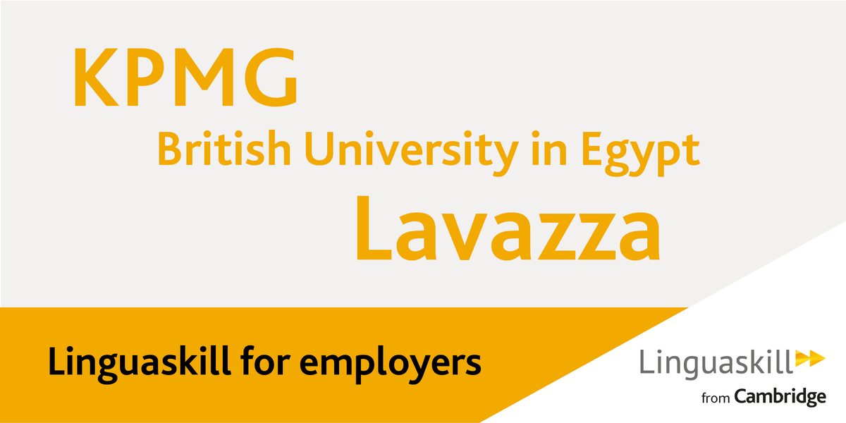 CambridgeEng's tweet photo. Did you know that you can use #Linguaskill to prove your #EnglishSkills to your employer or university?

Lavazza, British University in Egypt and KPMG all accept Linguaskill as proof of English language ability.

Find out who else accepts Linguaskill:

https://t.co/Iw4dTXz6kt https://t.co/MX9b6BtcQz