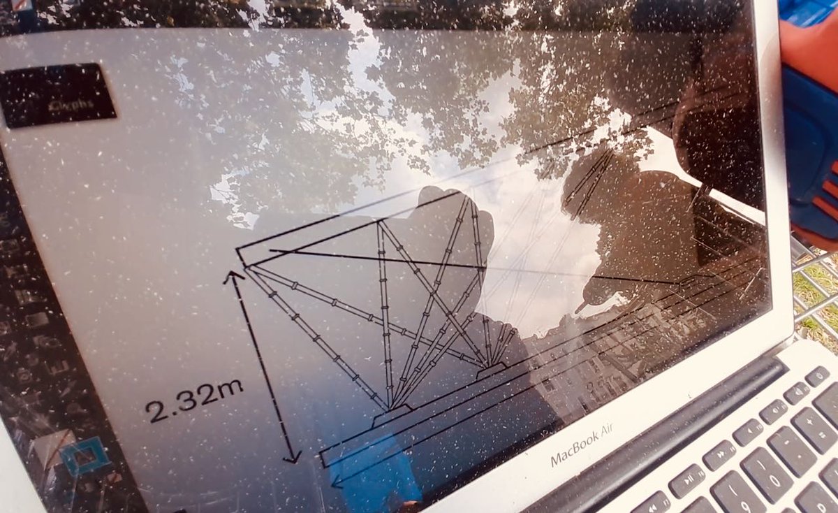 Dylan Akins and the crew at work in Powis Square constructing <a href="/portopav/">Portobello Pavilion</a> that will host a range of free community art events from 14-31st July @RBKCculture #architecture