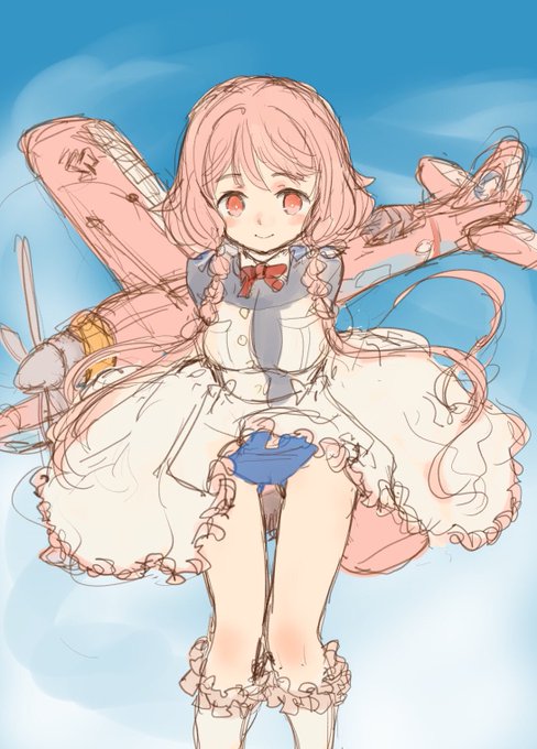 そういえば工事の為に片付けをしていたら随分前のミニチュアのMC72が出てきたので #シグルリ の渡来園香。水上機なので下はスク水です。 