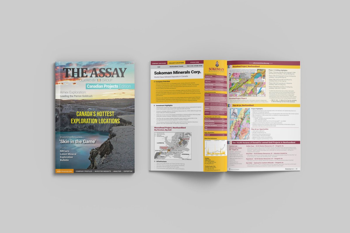 121MiningInv's tweet photo. The Latest Assay Mining Magazine - Canadian Projects Edition 2021 is here!
Included in this Canadian Projects edition is the @SokomanMinerals company profile
Click here to read more: https://t.co/Dv3poM0r7R
#TheAssay #MiningMagazine #CanadianProjects #Mining #MiningInvestment https://t.co/JTPpNUX1iR