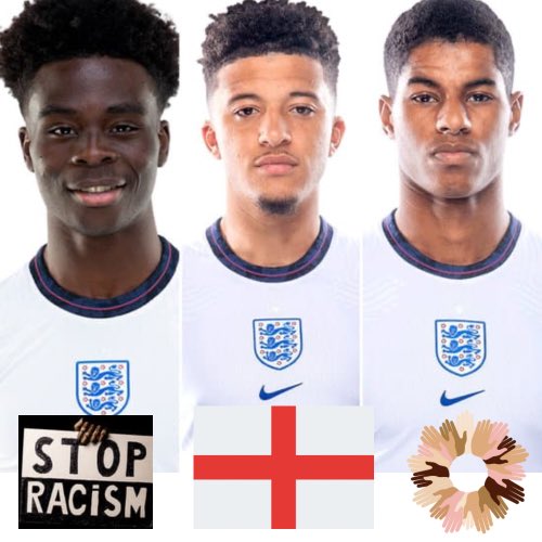 FOOTBALL is a Beautiful game. Today you lose tomorrow you Win. 

The Racist comments towards this trio are DISTATEFUL and Brings the Beautiful Game to Disrepute. 

Bukayo Saka, Marcus Rashford and Sancho we Stand with you, you did your Best👏  #BlackLivesMetter 
📸 Courtesy