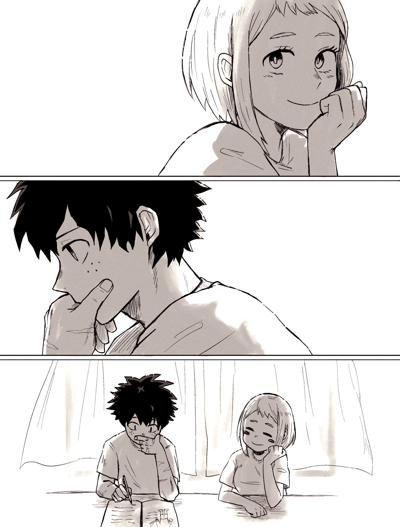 Twitter 上的 羽田ましろ デクが一生懸命考えてる姿が好きなお茶子ちゃんだったら嬉しいな って思います デク茶 出茶 イラスト ヒロアカ好きと繋がりたい 緑谷出久 麗日お茶子 Mha 僕のヒーローアカデミア T Co Ghzrl7ficb Twitter