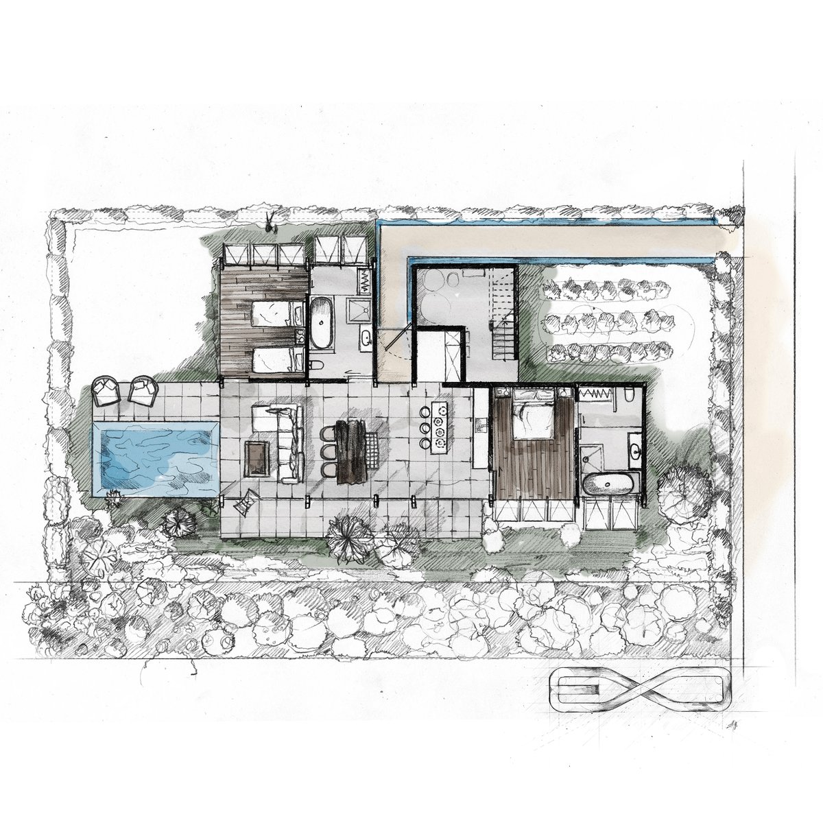 Ednamu's tweet photo. Would like to begin sharing one of our most exciting work we did for a competition. Here are both versions of the floorplan of the villa.

Here's if the @fiverr #gig link should you ever need one:
https://t.co/NyYkciTCNV https://t.co/WpiKBK8TpP