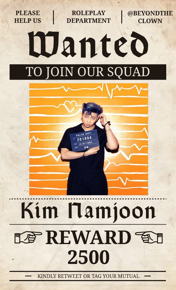 BEYONDTHECLOWN's tweet photo. ⠀ 
Ladies and gentlemen, we are here with a hot news for the town, our family is currently looking for active Jung Hoseok and Kim Namjoon. If you recognize them, or maybe if it's you, we'd be delighted to receive your reply under this tweet. Come try your luck and see you!
⠀ https://t.co/TK9WBEoBLl