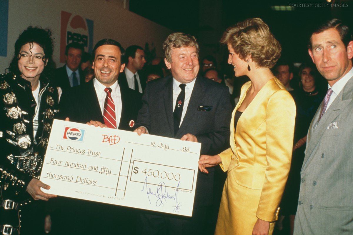 Michael Jackson On Twitter Today In 1988 Michael Performed A Sold Out Show At Wembley Stadium In Attendance Were Prince Charles And Princess Diana Before The Concert Michael Presented A Check To Support