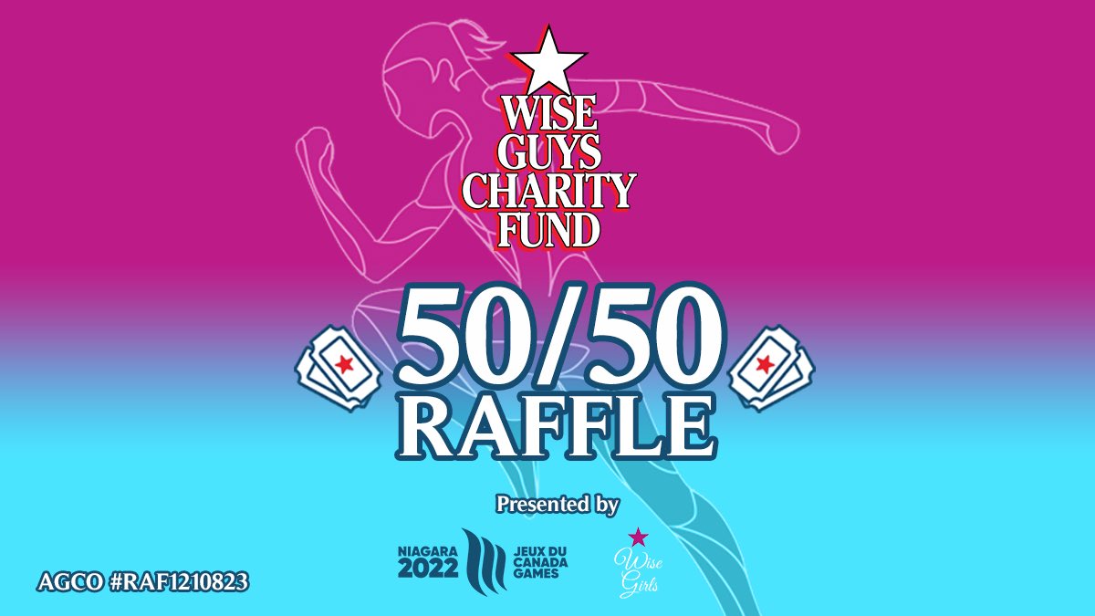 WGWiseGirls's tweet photo. We are THRILLED to announce the newest 50/50 raffle in support of the @WiseGuysCharity Fund &amp; presented by @2022CanadaGames

⭐ Minimum Jackpot is $5,000
⭐ 3 Bonus Prize draws every Friday ($100 value each)
⭐ Get $10 Tickets 👉 https://t.co/KZj2KbhJWf

*AGCO #RAF1210823 https://t.co/yOhL4ibzZB