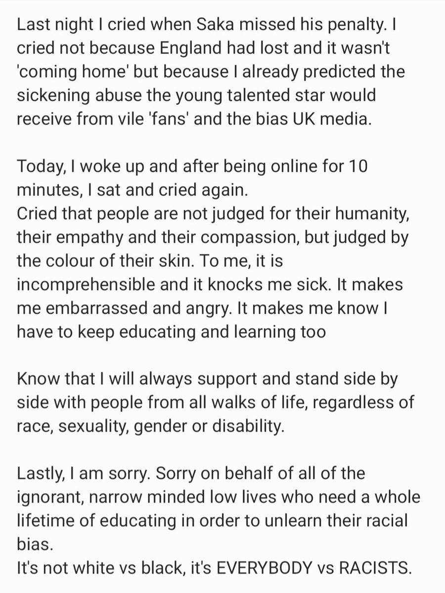 LucySenior23's tweet image. I had to put my feelings into words. #saynotoracism