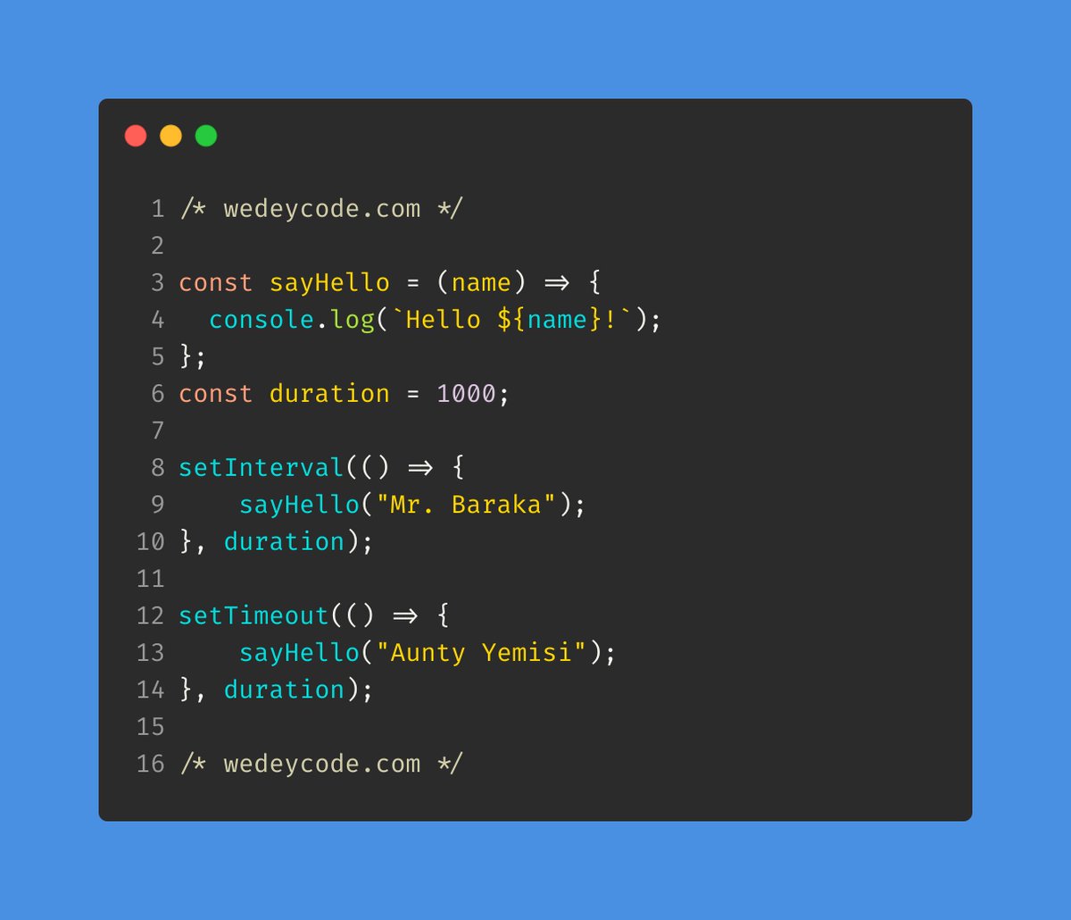 wedeycode's tweet image. What's the output of this code snippet and why? 🤔
(follow us for more 👉🏿 @wedeycode)
#wedeycode #javascript #coding #nodejs #programming #react #vuejs #100DaysOfCode #CodeNewbie #CodeLife #FrontEndDevelopment #FullStack #jamstack