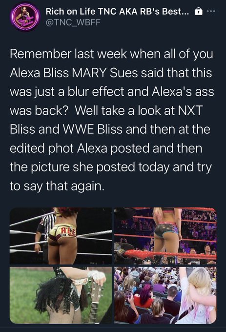 Bliss butt alexa WWE star