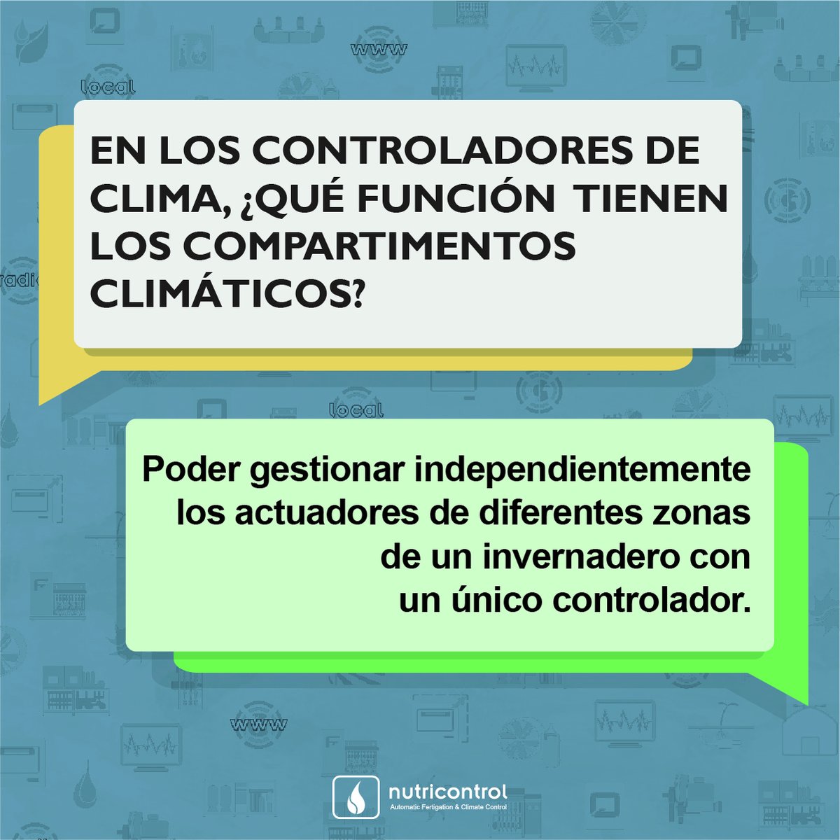 Nutricontrol_es's tweet photo. 🤔En los controladores de clima de la gama V4, ¿qué función tienen los compartimentos climáticos?
👇¡Te lo contamos!
📲¿Tienes alguna duda? Escríbenos y te respondemos.
#NTC_FAQs #controlclimatico #invernadero #agriculturasostenible #adaptabilidad #Nutricontrol https://t.co/bGetVkEWQ1