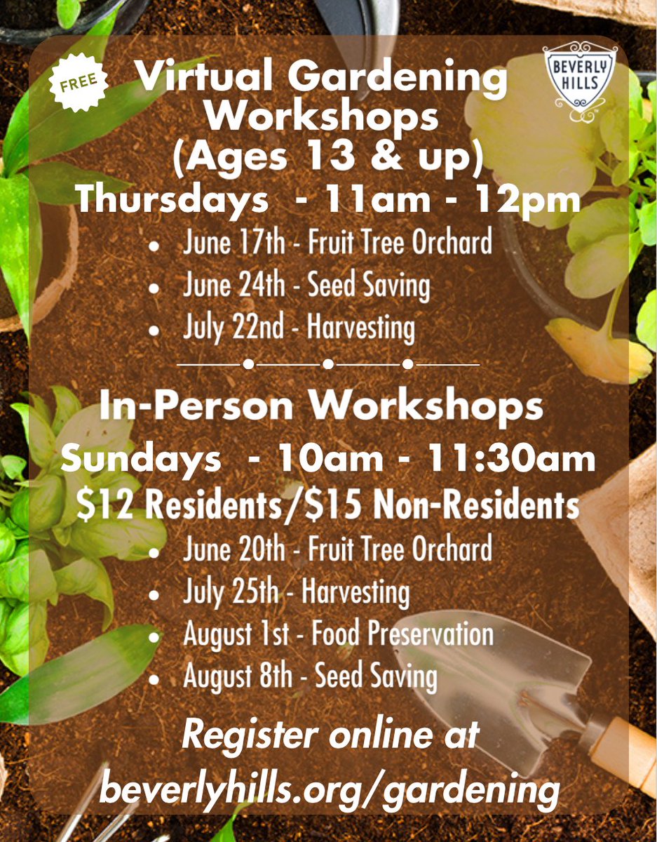 In-person #GardenClasses returns to Greystone Demonstration Garden #LosAngeles #BeverlyHills