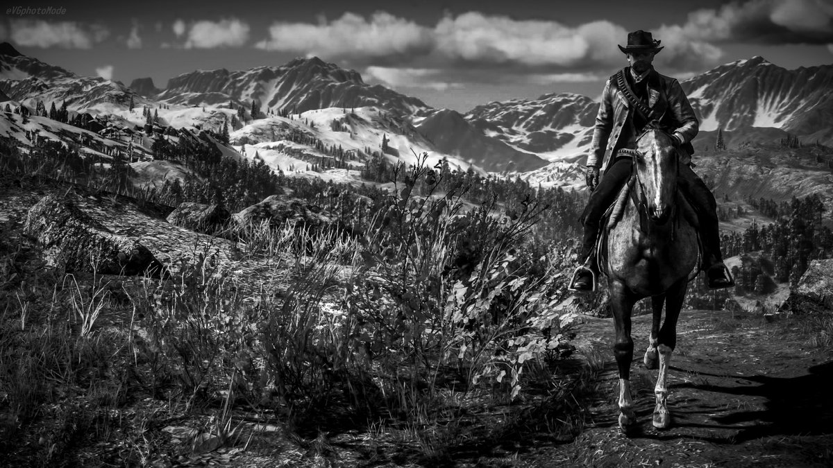 Some of my better b&w shots from #RedDeadRedemption2 I'm sharing for #GGBNW. If I don't share these now, there's a good chance I'll space. 

#VirtualPhotography #VGPunite #VGphotoMode #digitaltourism #ArthurMorgan #MorganMondays #PS4share #XboxOne #PS4pro