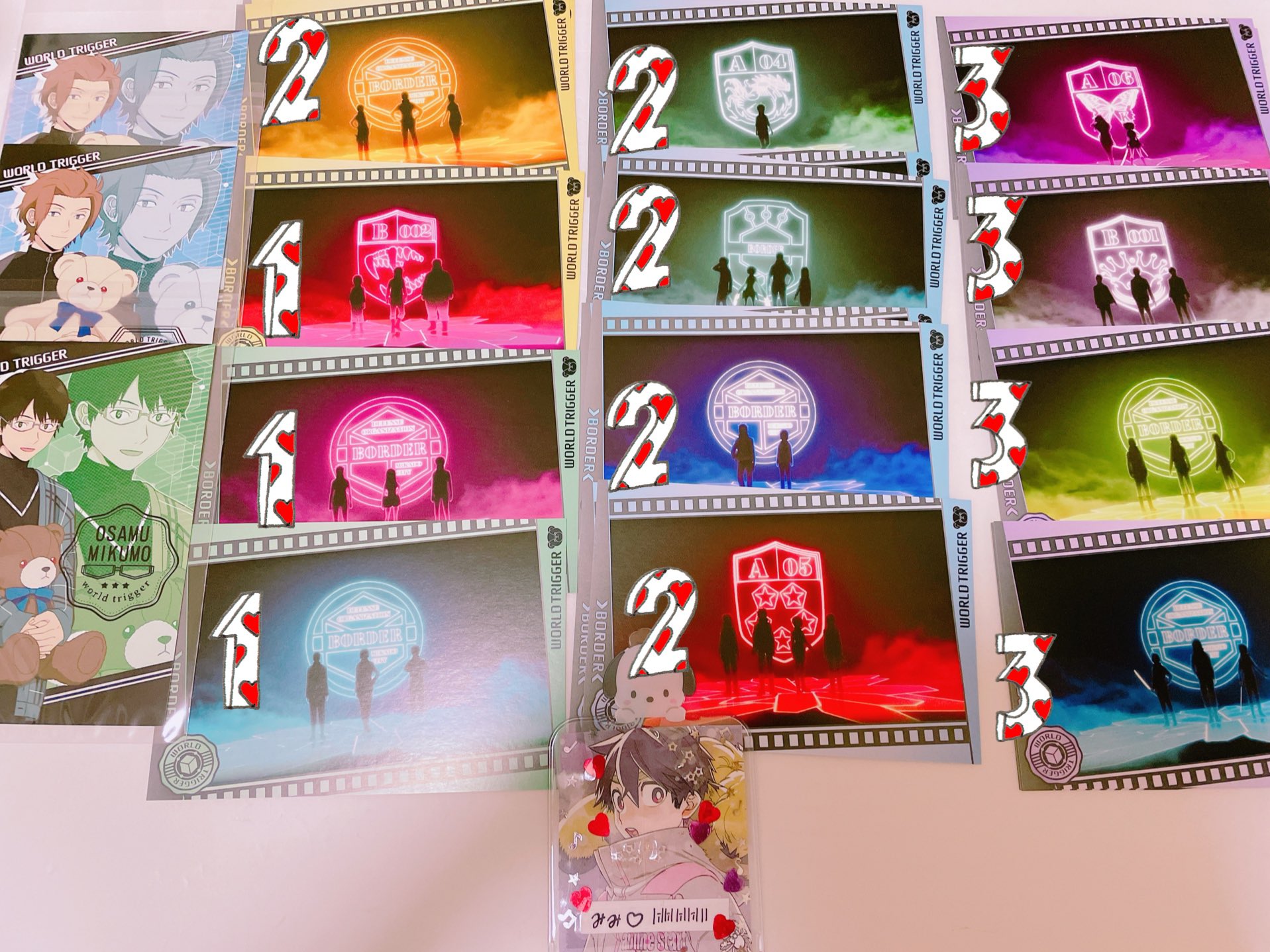 みみ ワールドトリガー くじメイト D賞 ポストカード ポスカ 交換 譲 加古隊 二宮隊 諏訪隊 東隊 草壁隊 玉狛第一 S級 嵐山隊 柿崎隊 影浦隊 香取隊 王子隊 描き下ろし迅 修 求 画像ハートマーク 遊真 出水 三輪隊 太刀川隊 風間