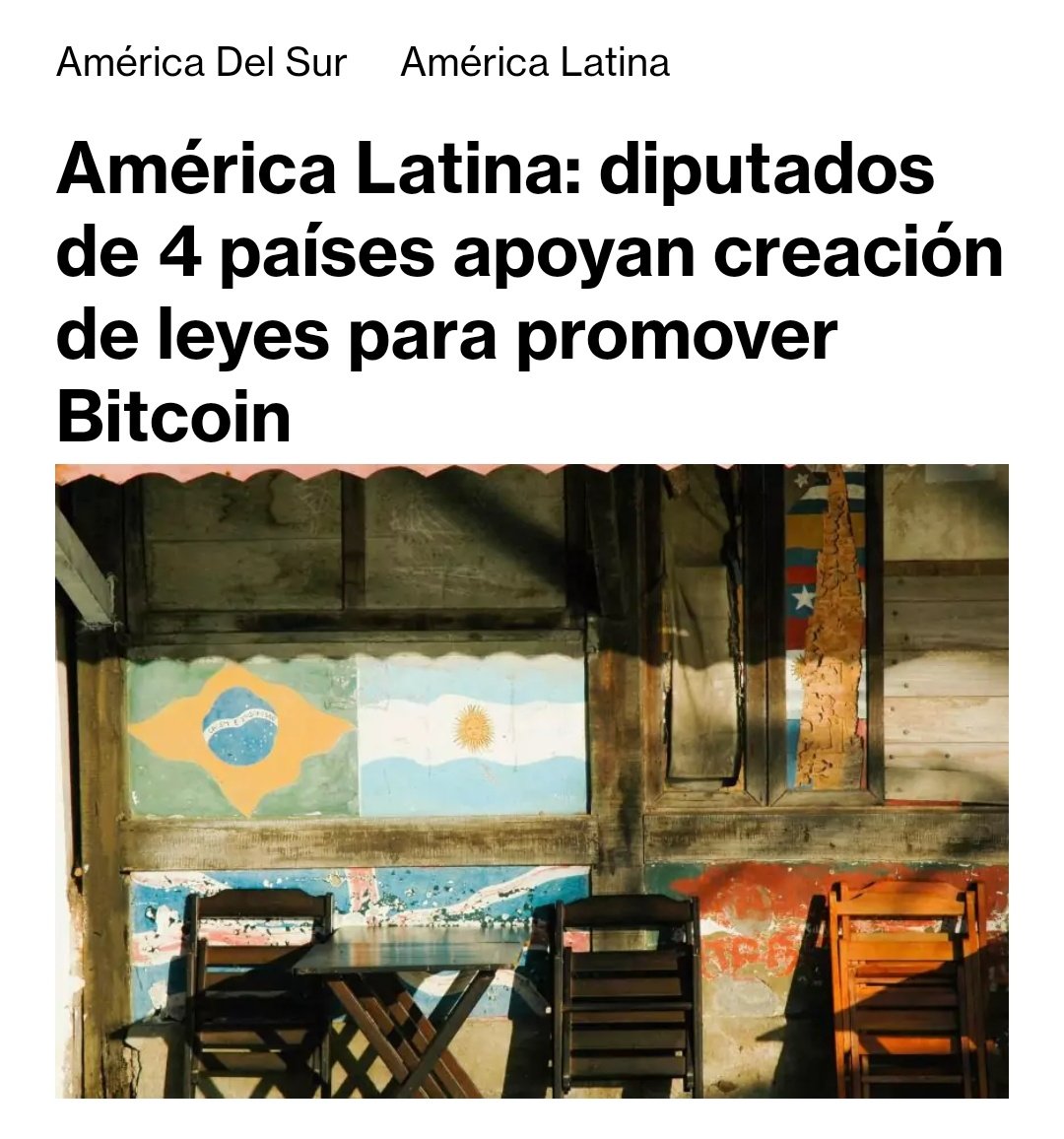 DiarioBitcoin's tweet image. América Latina: diputados de 4 países apoyan creación de leyes para promover Bitcoin #AméricadelSur #AméricaLatina diariobitcoin.com/paises/america…