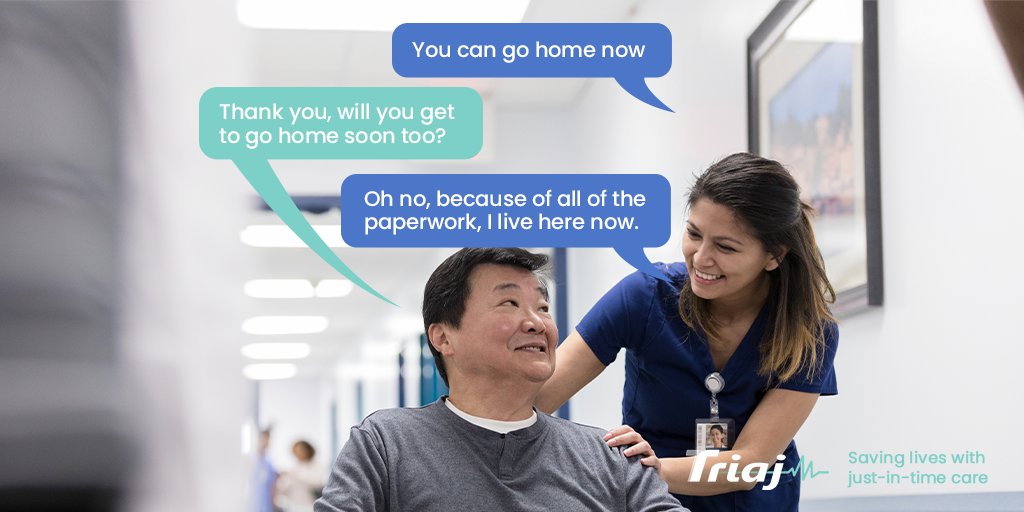 Triajinc's tweet photo. Did you know that nurses can spend up to 41% of their day on paperwork? With Triaj, we will make it easier for nurses and other hospital staff to quickly input updates and next steps so nurses can spend more time with patients which will, in turn, result in higher quality care. https://t.co/KEHKo5aiiV