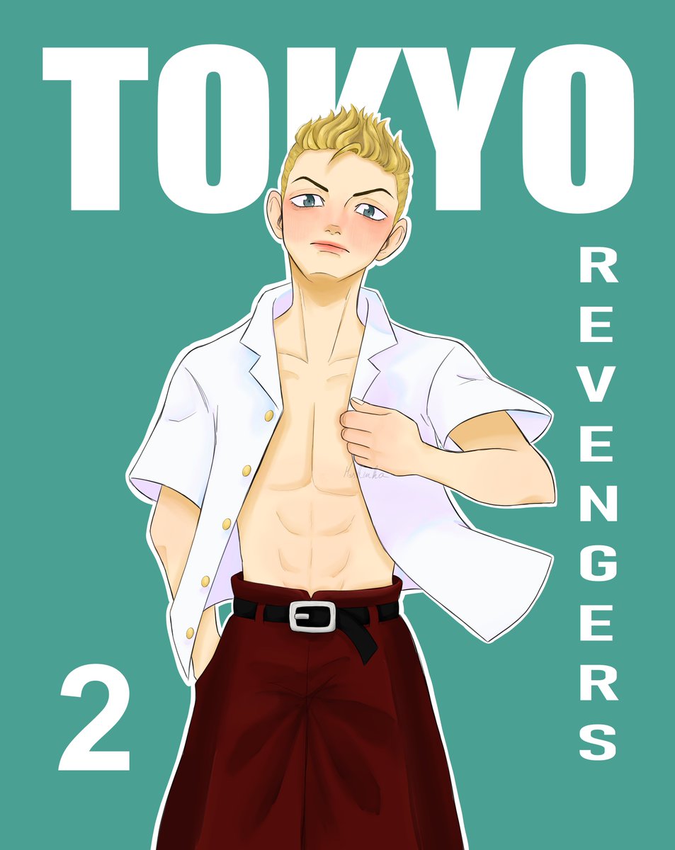 yooo ! I start a new serie of redraw :) 
Let's redraw every cover from Tokyo Revengers ! 
#東卍FA 
