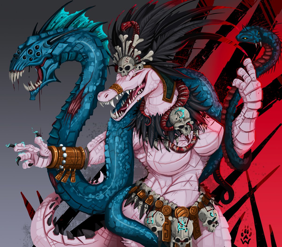 WolfdawgArt's tweet image. Jagga Jagga The Death Charmer - Hordes

#hordes #warmachine #fanart #conceptart #miniaturepainting