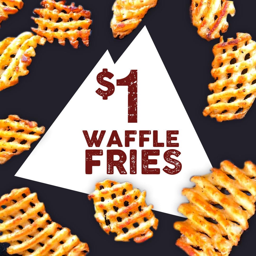 Celebrate National Fry Day with $1 Fries! Buy any burger or Mo! and receive an order of our crispy, sear-seasoned waffle fries for just a dollar! Offer only valid on 7/13/21! Use Promo Code “1Fry”