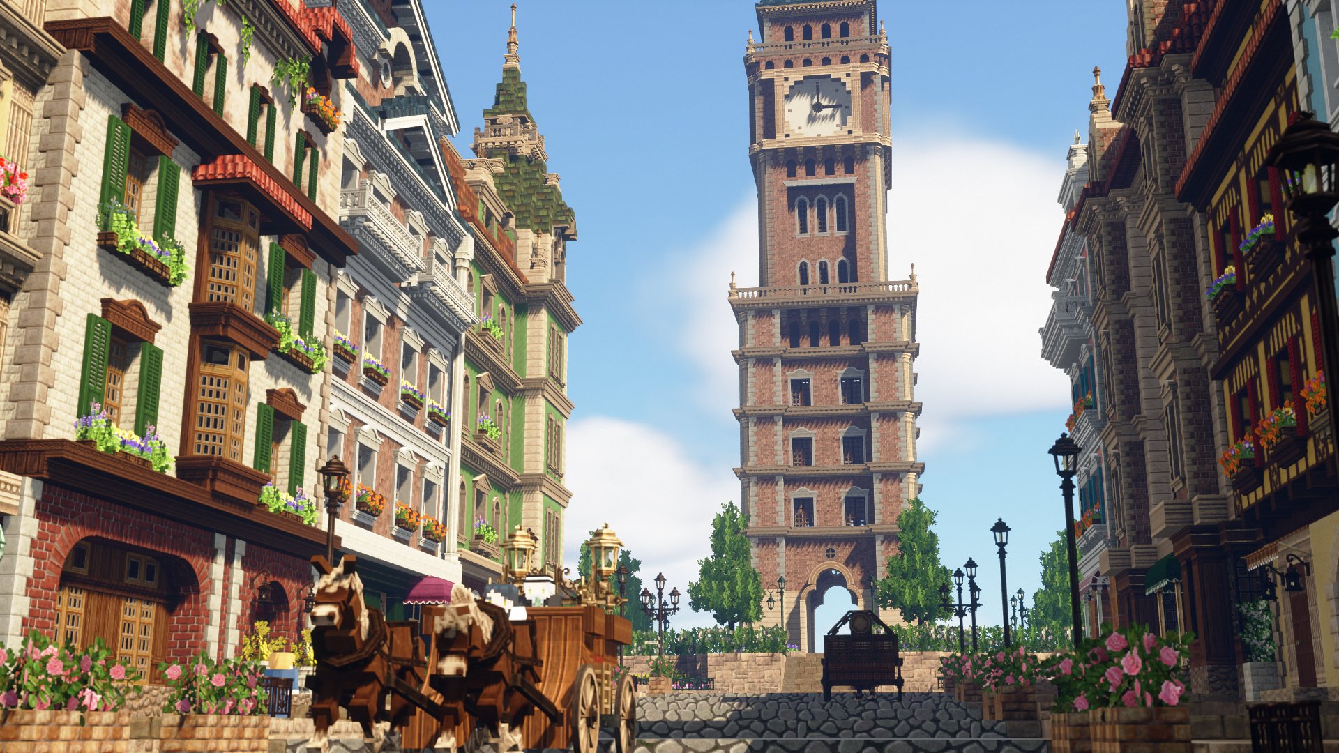 Pon P 進捗チラ見せ 時計塔の足元周りをつくつく Minecraft Minecraft建築コミュ Miniaturia T Co 8ztbxunbvg Twitter