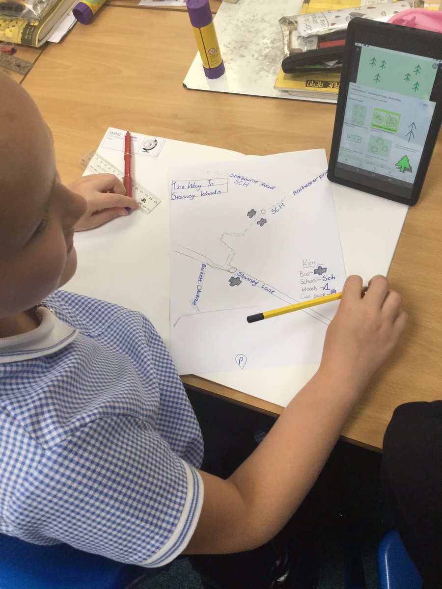 StBernardsep's tweet photo. This afternoon in Team 4 we have been getting to grips with OS symbols and plotting our route ready for our outing to Stanney Woods tomorrow #stbGeography https://t.co/s4F8ZsTM4S
