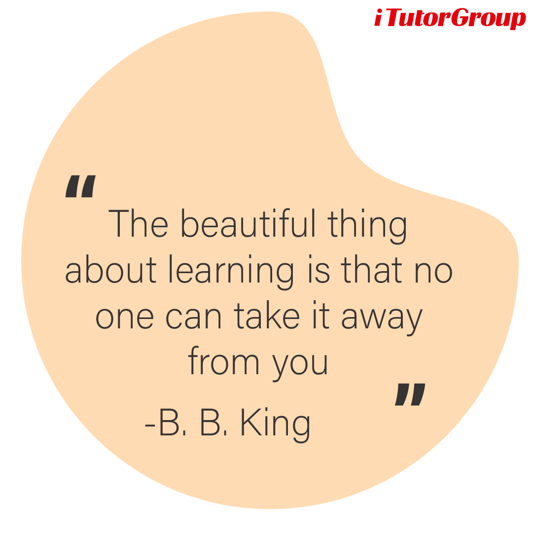 itutorandme's tweet photo. “The beautiful thing about learning is that no one can take it away from you” – B. B. King #MondayMotivation #mondaythoughts #MondayVibes https://t.co/KXpdMuEuVU