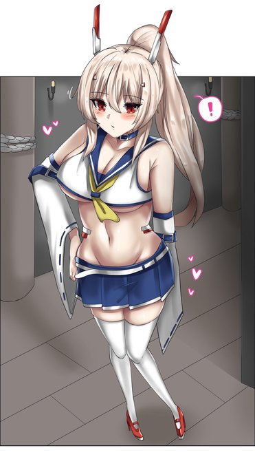 [R-18] 23/ 綾波 #綾波(アズールレーン) #綾波 #アズールレーン #着衣巨乳 #中出し #おへそ #むちむち #溢れ精液 #制服  