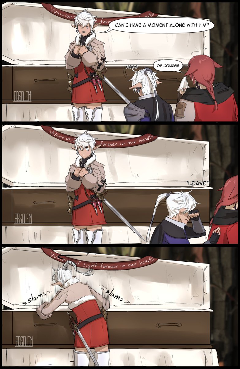 Absolem0's tweet photo. Am taking a break from ffxiv bc of tiredness and an upcoming trip and was wondering how the hiatus would be perceived in the game
#ffxiv #ffxivart https://t.co/6w8rTkrHe5