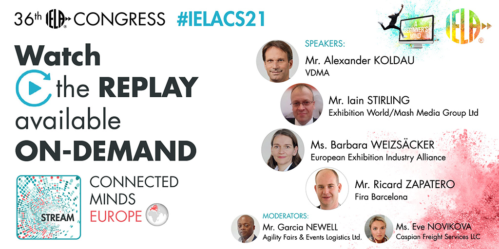IELAWORLD's tweet photo. The replay of the CONNECTED MINDS EUROPE session is available ON-DEMAND on the #IELACS21 platform until July 31
https://t.co/RWkKMFXGMt
@VDMAonline @IainStirling1 @ExhibitionWorld @MashMediaLtd @Fira_Barcelona @Agility_fairs @CaspianFreight #EEIA #EMECA
#ExhibitionIndustry https://t.co/aQ3txRamSI