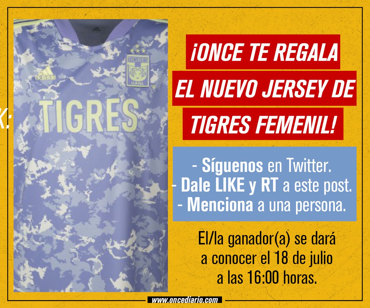 oncediariomx's tweet photo. 🚨 ¡LLÉVATE EL NUEVO JERSEY DE #TIGRESFEMENIL! 🚨

ONCE te regala la playera de las felinas. Checa los pasos y participa por la nueva piel de las bicampeonas. 🐯

📲 https://t.co/s7BjKHneGq https://t.co/K0qARgh2zY