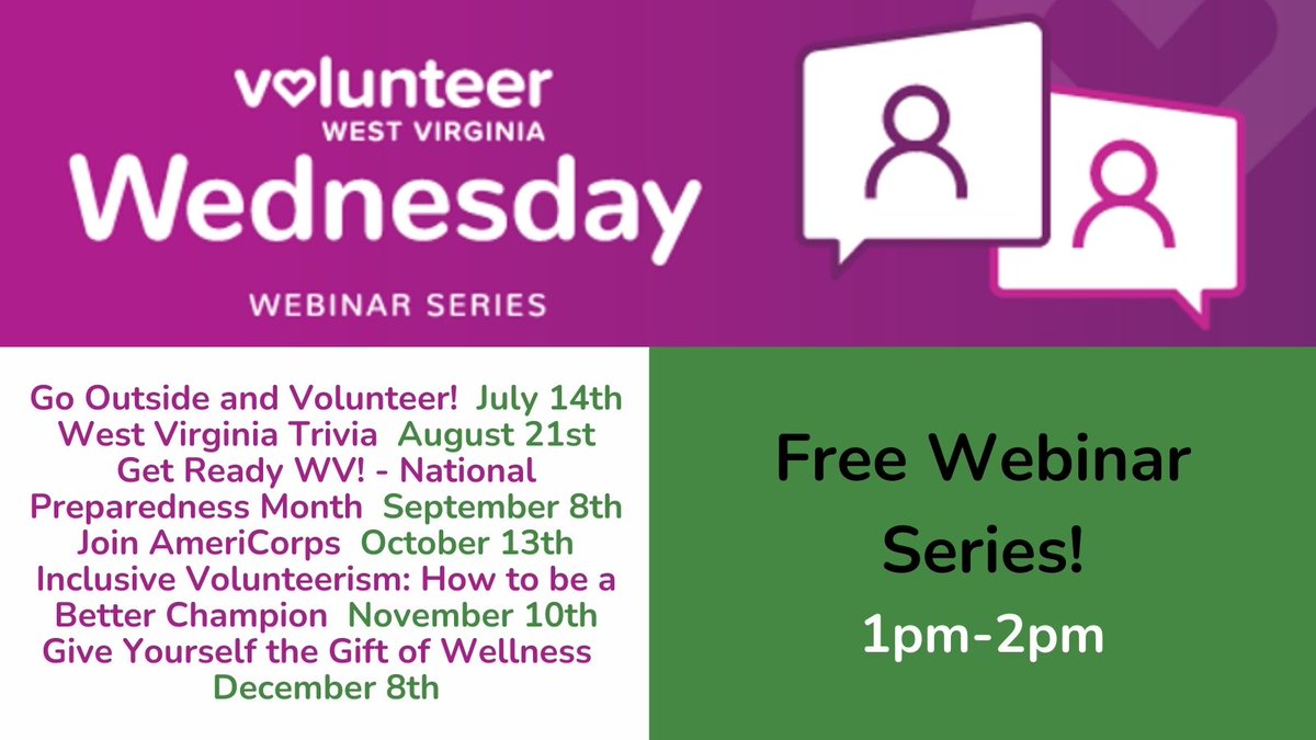 Upcoming #free webinars! These webinars provide an opportunity to #network, learn more of our programs, win prizes, provide #training, and more! Register now! loom.ly/GgulB9A