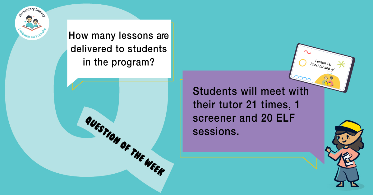 We often receive questions about the time commitment to participate in the ELF @ Home program. If your child has an hour twice a week to devote to improving their reading skills, we encourage you to register at elementaryliteracy.ca/registration/

#elementaryliteracy #summerreading #kidsread