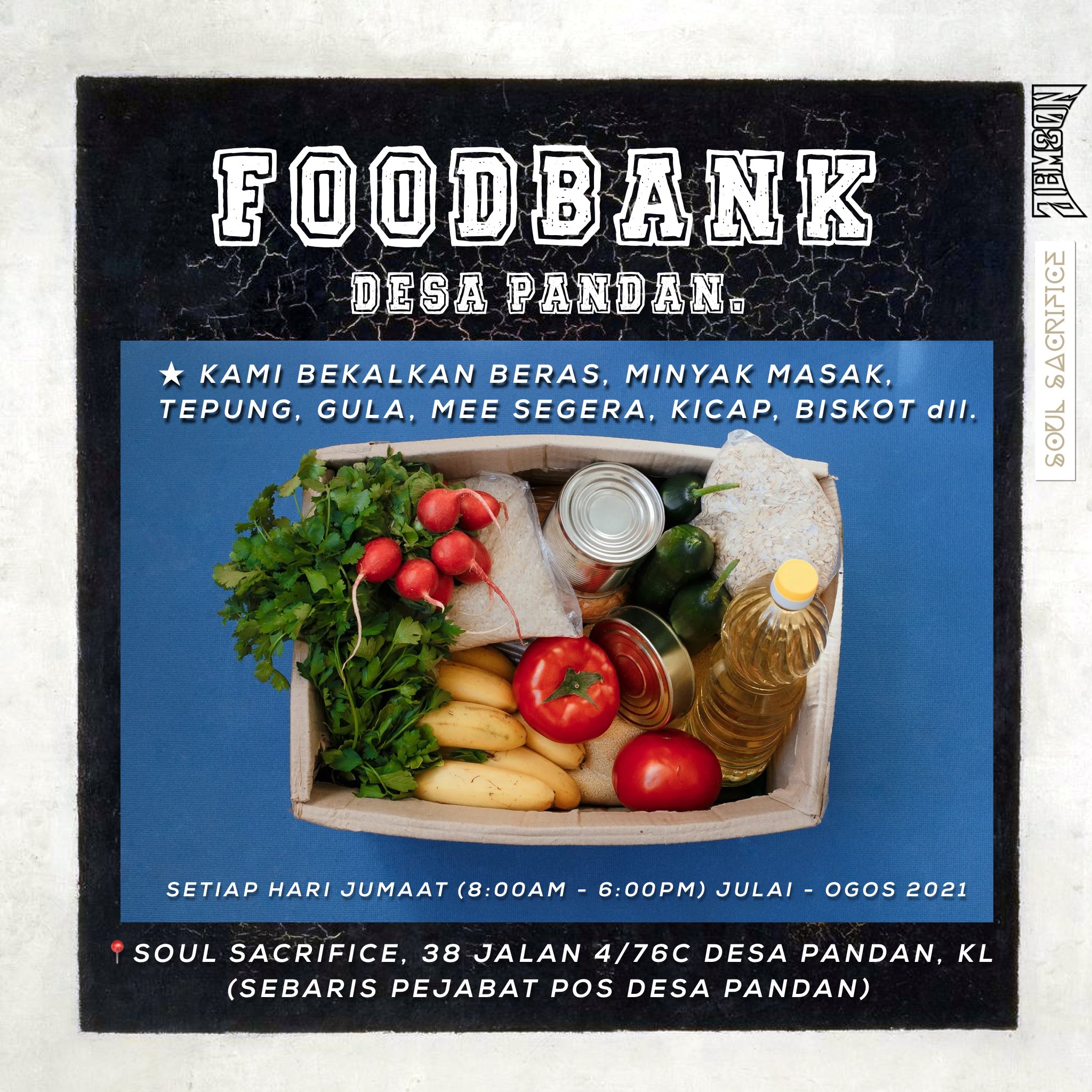 Uzivatel Jemson Na Twitteru Kepada Yang Menetap Di Area Desa Pandan Boleh Ke Food Bank Kami Di Kafe Soulsac 100 Profit Dari Penjualan Jemson Puzzle Disalurkan Untuk Bantuan Barang Dapur Khusus