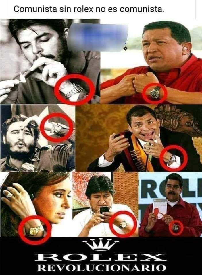 roquintero's tweet photo. @yeidckol @DiazCanelB @ramirovaldes Claro Citlali!!! 
Los Rolex y viajes de los nietos del dictador no se pagan solos!! El pueblo bueno debe mantener el estilo de vida de los “libertadores” no importa q no coman!! https://t.co/H9zNQb4Rsi
