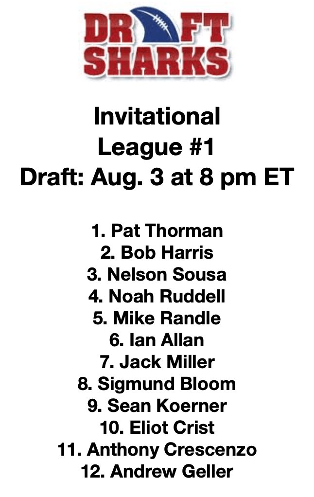 Draft Sharks 🦈 on Twitter "We'll be announcing all 6 Draft Sharks