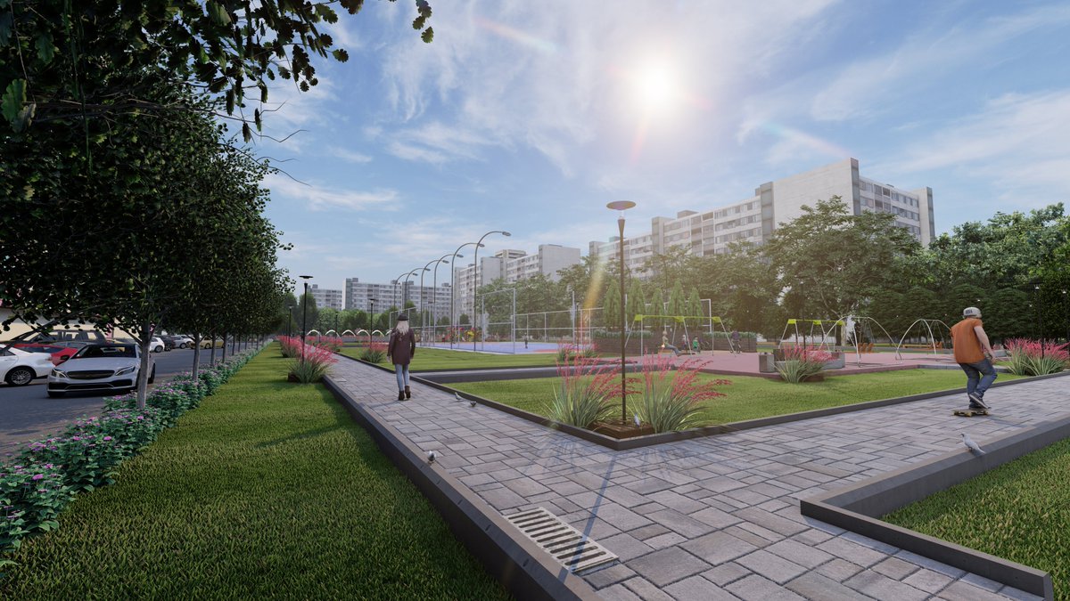 VisualprojectC's tweet image. Предлагаем на рассмотрение проект визуализации благоустройства территории между 5-ой и 6-ой просекой