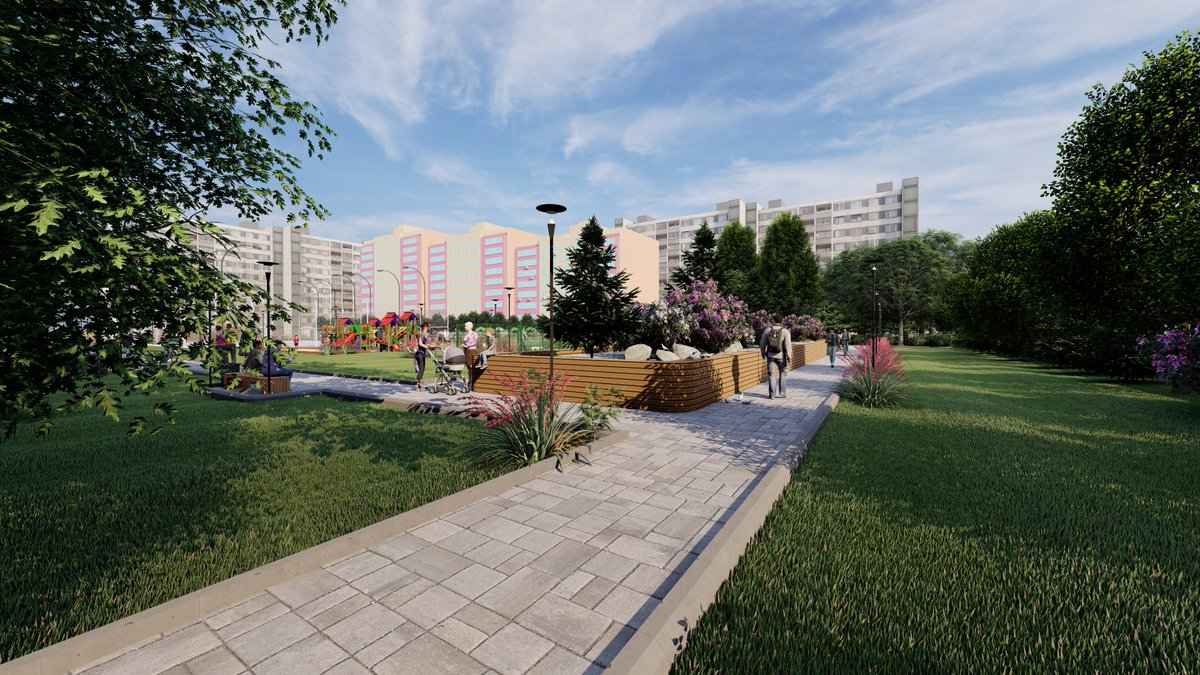 VisualprojectC's tweet image. Предлагаем на рассмотрение проект визуализации благоустройства территории между 5-ой и 6-ой просекой