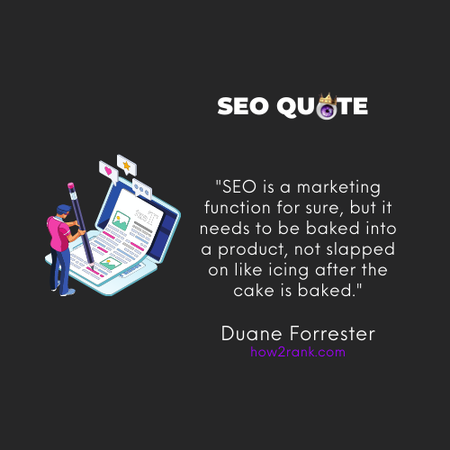 how2rank's tweet photo. SEO is a great marketing function that can help with your businesses' online visibility, but you should ensure that you use it in the right way. Optimizing content in a half-baked way will not bring you organic traffic or make you rank #1 in search engines.

#seotips #seo #quote https://t.co/gacv3560Gy
