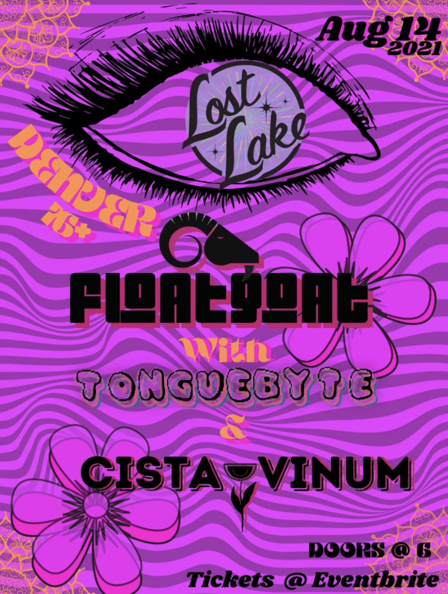 We can't wait to perform with our friends #cistavinum and <a href="/tonguebyte/">Tonguebyte</a> <a href="/LostLakeDenver/">Lost Lake</a> on Aug 14th! Hit us up to claim your tickets today! ☁️🐐🎶
.
.
.
#livemusic #dancemusic #voltagefusion #femalevocalist #summervibes #FunkPop