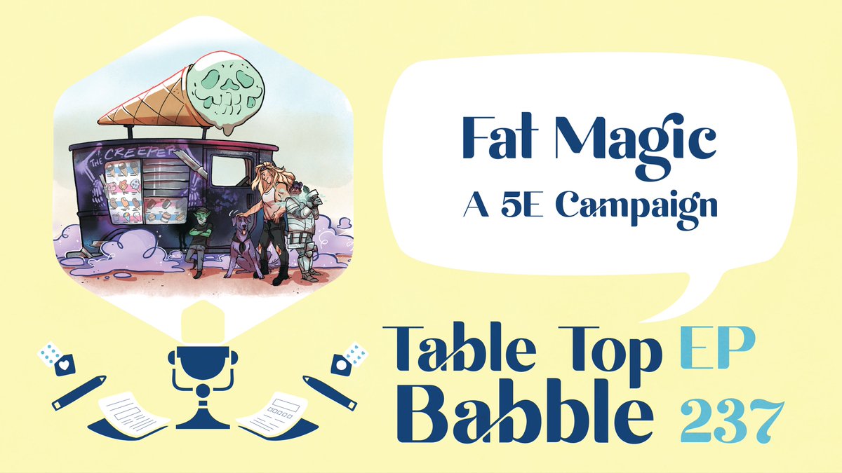TableTopBabble's tweet photo. 📢 New #TableTopBabble 🌟
@rocketorca sat down w/writer & editor Shane Ormond of @FatMagicRPG!
They chatted about bizarre business ventures, beer coozies, & hot dogs oh my! 🌭
Oh and of course, Fat Magic, a 5E campaign currently live on Kickstarter.
Links below! https://t.co/TbOVbznfDq