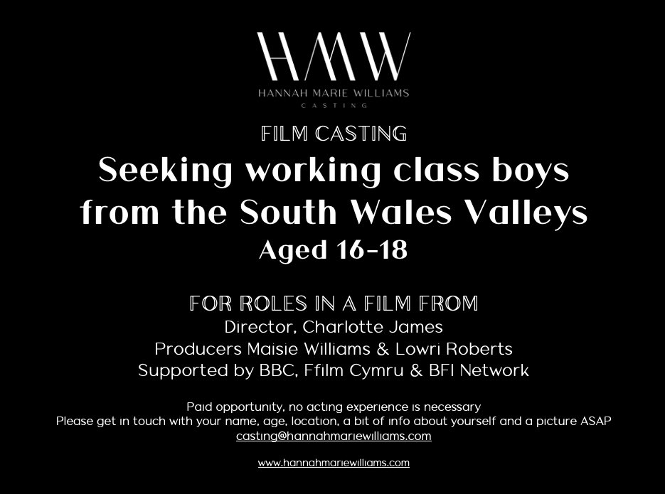 Ding ding ding, round 2 🛎 
Now casting BOYS aged 16-18 in the South Wales Valleys!