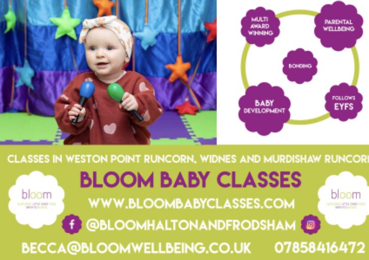 💜Are you looking for fun, musical and multisensory baby development classes for you and your baby? Our Multi award winning classes are coming to Murdishaw Community Centre and Christ Church Hall Weston Point in September.