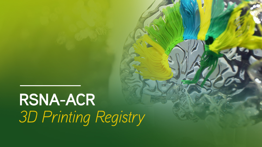 The <a href="/RSNA/">RSNA</a>-<a href="/RadiologyACR/">American College of Radiology</a> 3D Printing Registry collects 3D printing data at the point of clinical care. By participating in the 3D printing registry, your data will help answer key analytic questions. Learn more and enroll: bit.ly/31tLF4L #RSNA3DSIG #Rad3DP