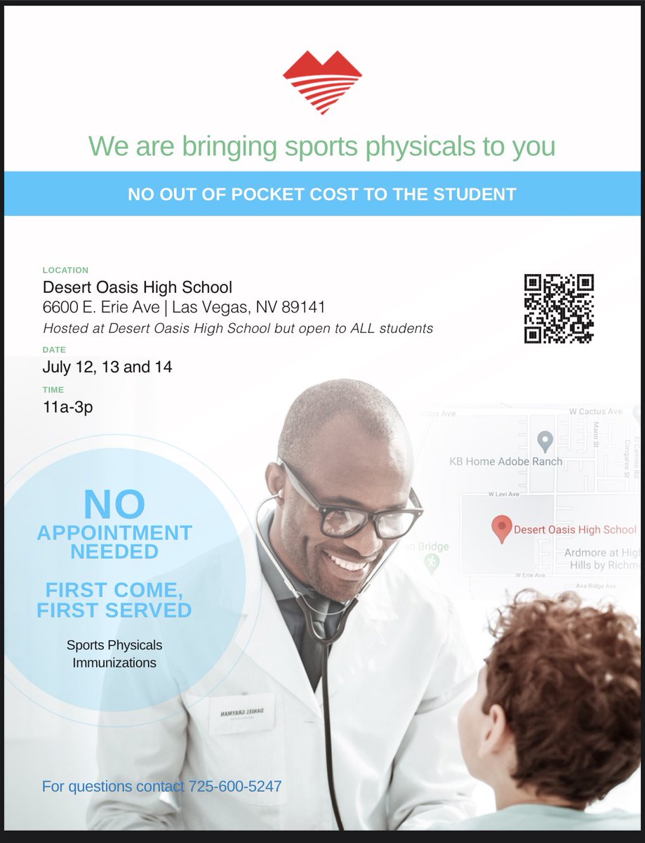 Free Sports Physicals Today and Tomorrow