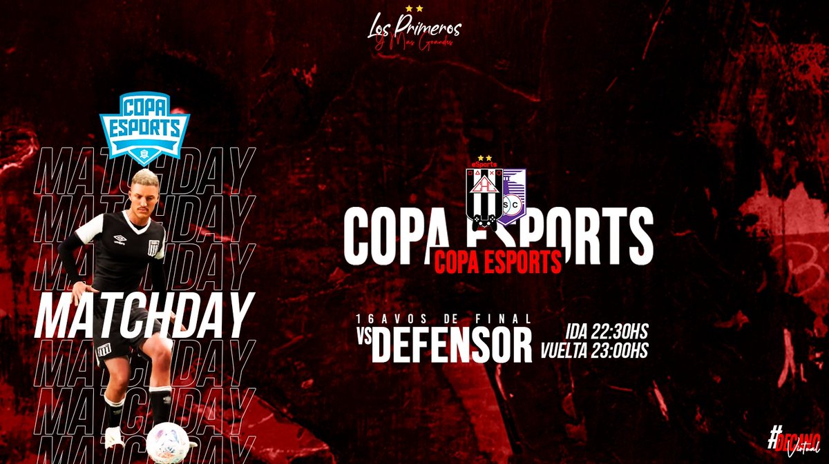CAC_eSports1909's tweet photo. ¡Noche de Copa eSports!
Ida: 22:30 🆚 @EsportsDefensor
Vuelta: 23:00 🆚 @EsportsDefensor
#DecanoVirtual⚫⚪👊🏽 https://t.co/o35KwlsaDM