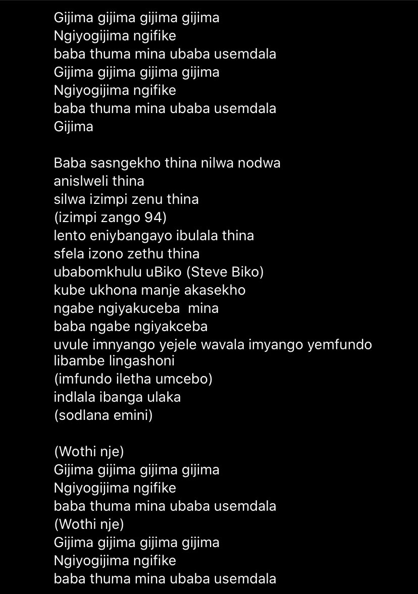 Sjava_atm's tweet photo. GIJIMA🙏🏿 https://t.co/RZMSuhIby9